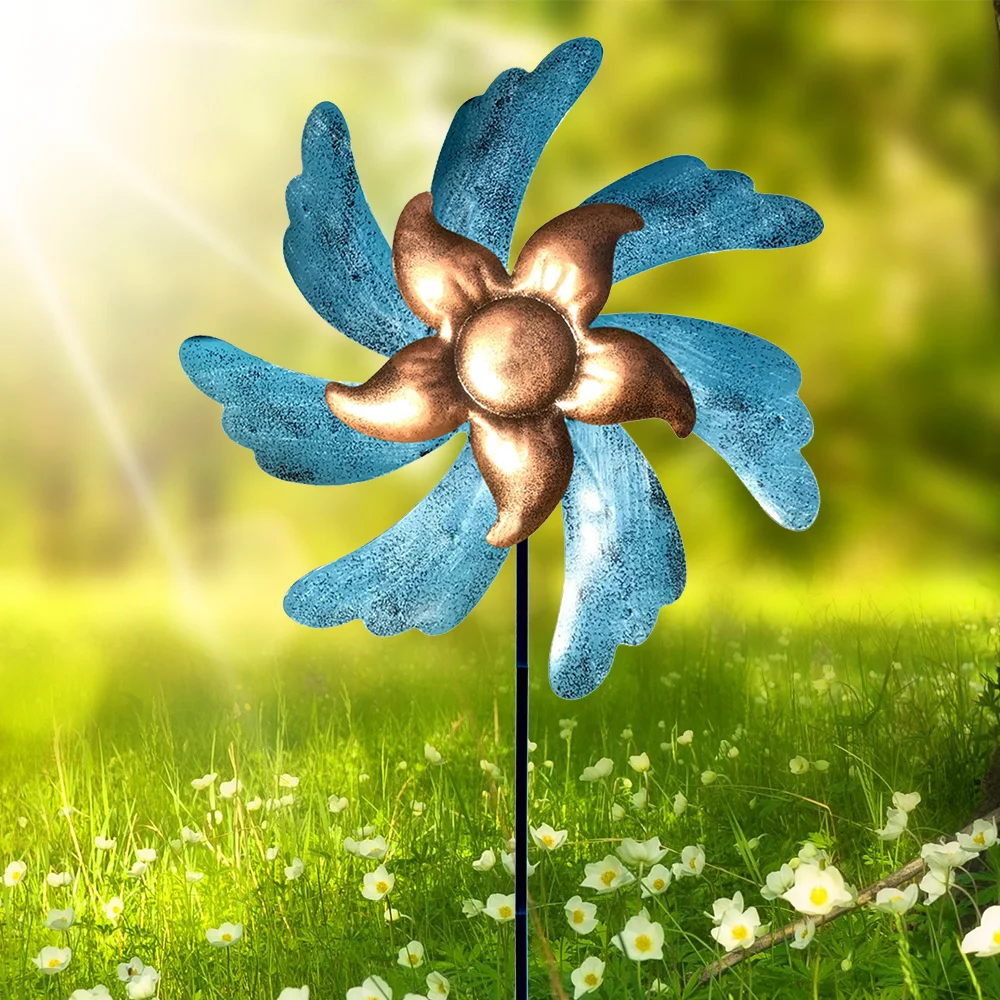 

Metal Garden Wind Spinner Mill Yard Decorations Windmill Waterproof Sculpture Ornament for Outdoor Yard Patio Lawn