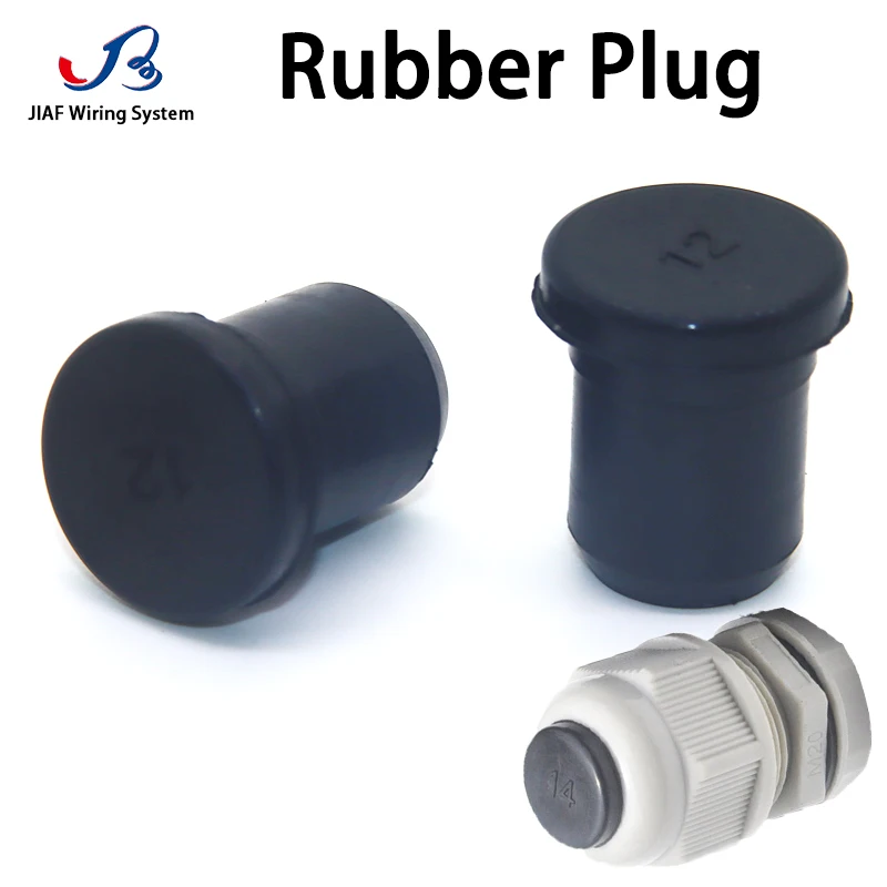 

10 Pcs Rubber Plugs Waterproof Round Hole Sealing Plug head 4/5/6/8/12/14/17.8mm Cable Gland Jiont Connector Outlet Hole Plug