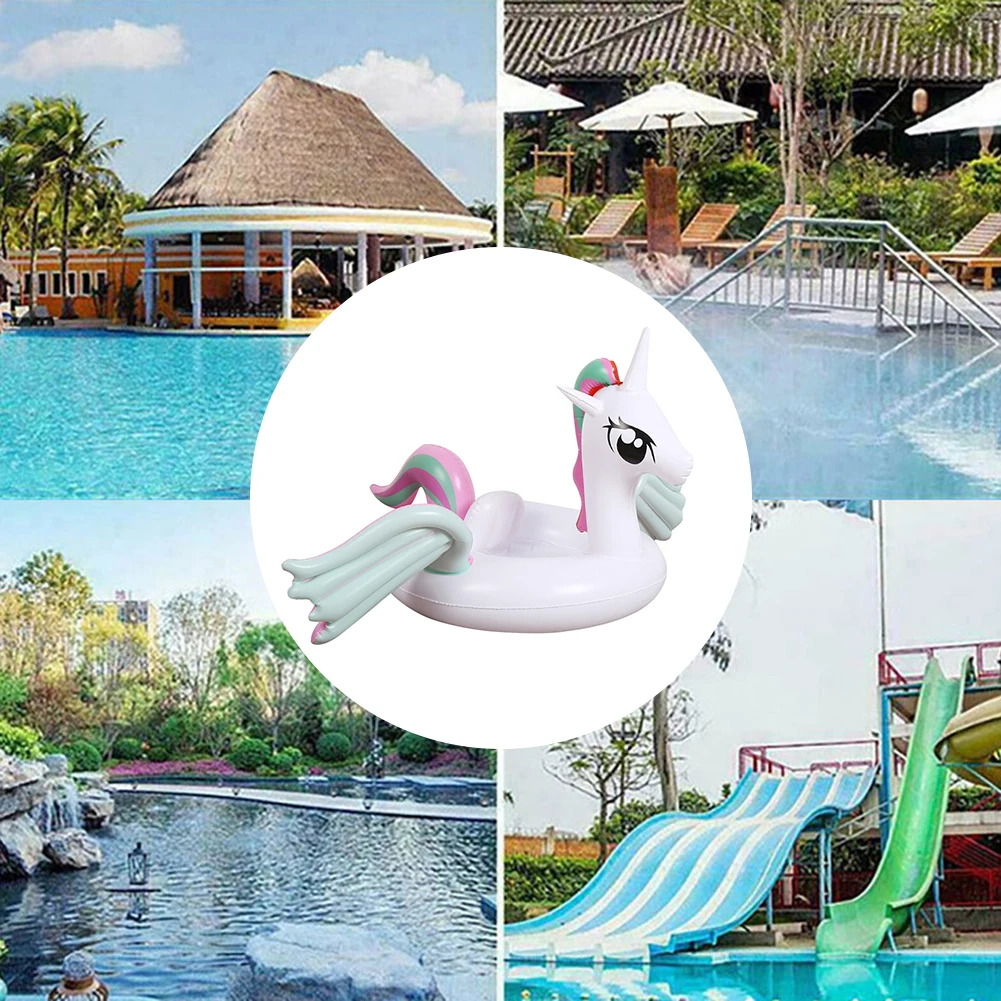Плавающий бассейн с единорогом надувной водный гамак воздушный матрас откидное