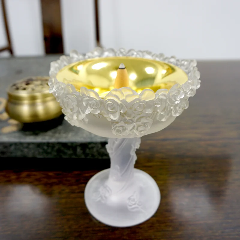 

Oriental high-end rose design flower cup flower container color charm luxury art desktop middle east arab home decoration