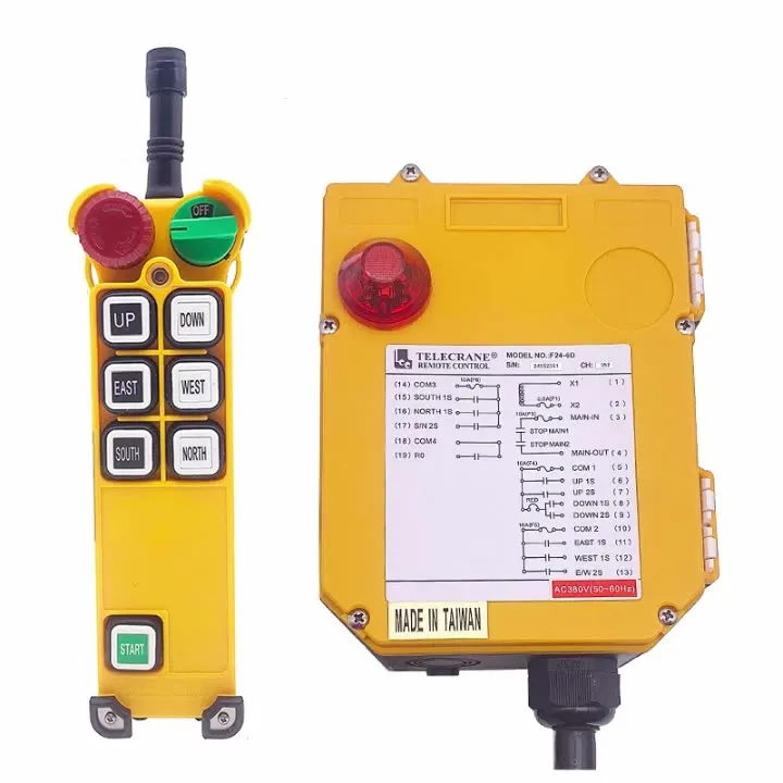 

F24-6D AC 380 V waterproof 6 double button industrial universal radio remote control
