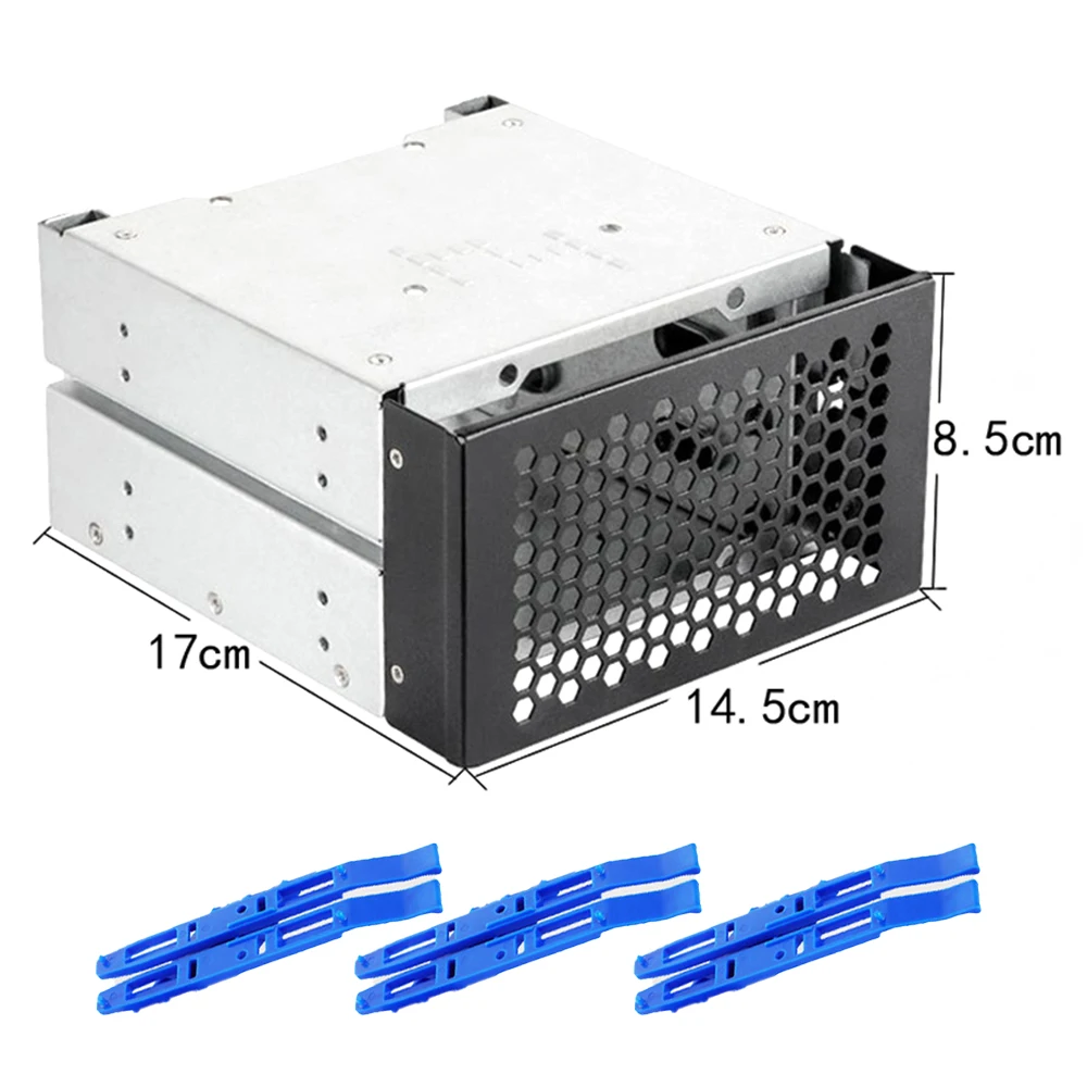 

New Arrival Hard Drive Cage Rack 3.5 to 5.0 Inch Three Disc Hard Disk Box Computer Storage Expansion HDD Adapter Rack Bracket
