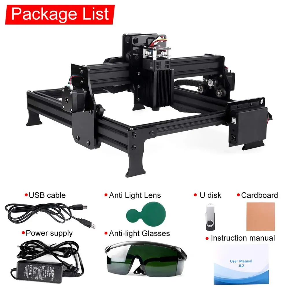 Лазерный гравер 3 Вт/7 Вт Модернизированный гравировальный станок с ЧПУ DIY