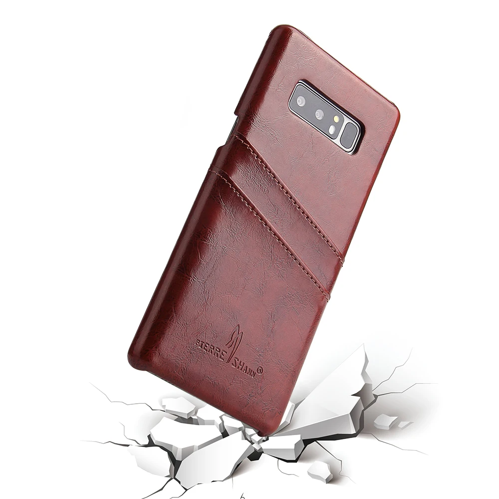 

retro Pu leather cover phone case for Samsung Galaxy Note 8 Card Slot Protective Shell drop protection case business