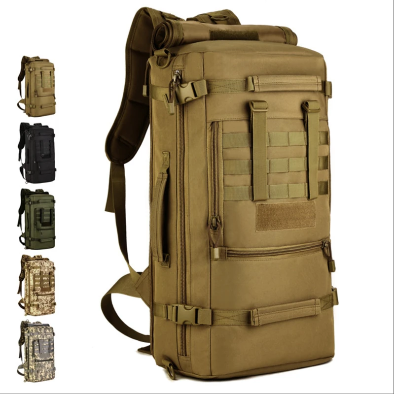 

Men's Military Backpack 50LCamouflage Laptop Backpack Women Bag Mountaineering Backpacks Men Travel Bags X103
