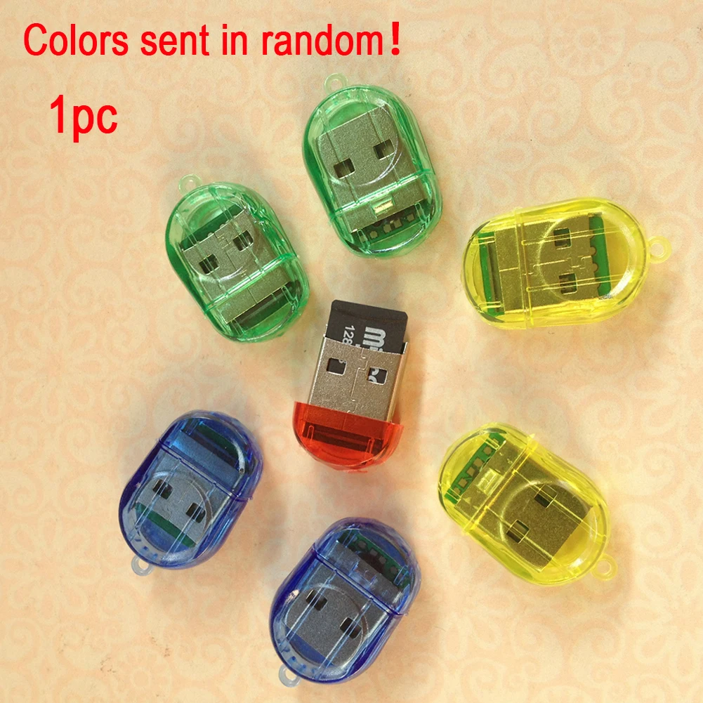 

Mini Glowworm Shape Random Color Data Storage Office High Speed MICRO Internal For Mobile Phone T-Flash Portable Card Reader