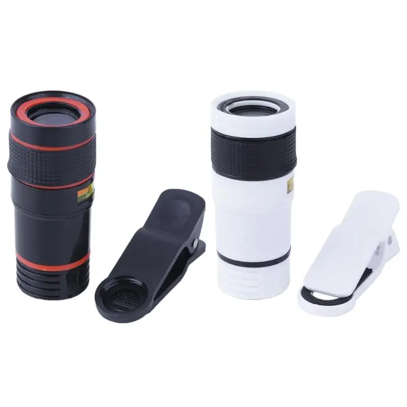 

Universal 8X Zoom Phone Clip Monocular Camera Lens External Optical Telephoto Telescope Lenses For iPhone Samsung Huawei