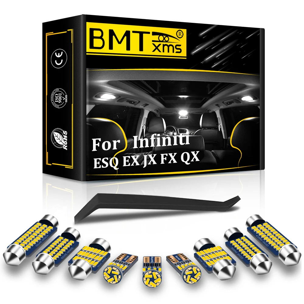 

BMTxms Interior LED Light For Infiniti QX30 QX50 QX60 QX4 QX70 QX56 QX80 ESQ EX35 JX35 FX35 FX45 FX37 Accessories Canbus