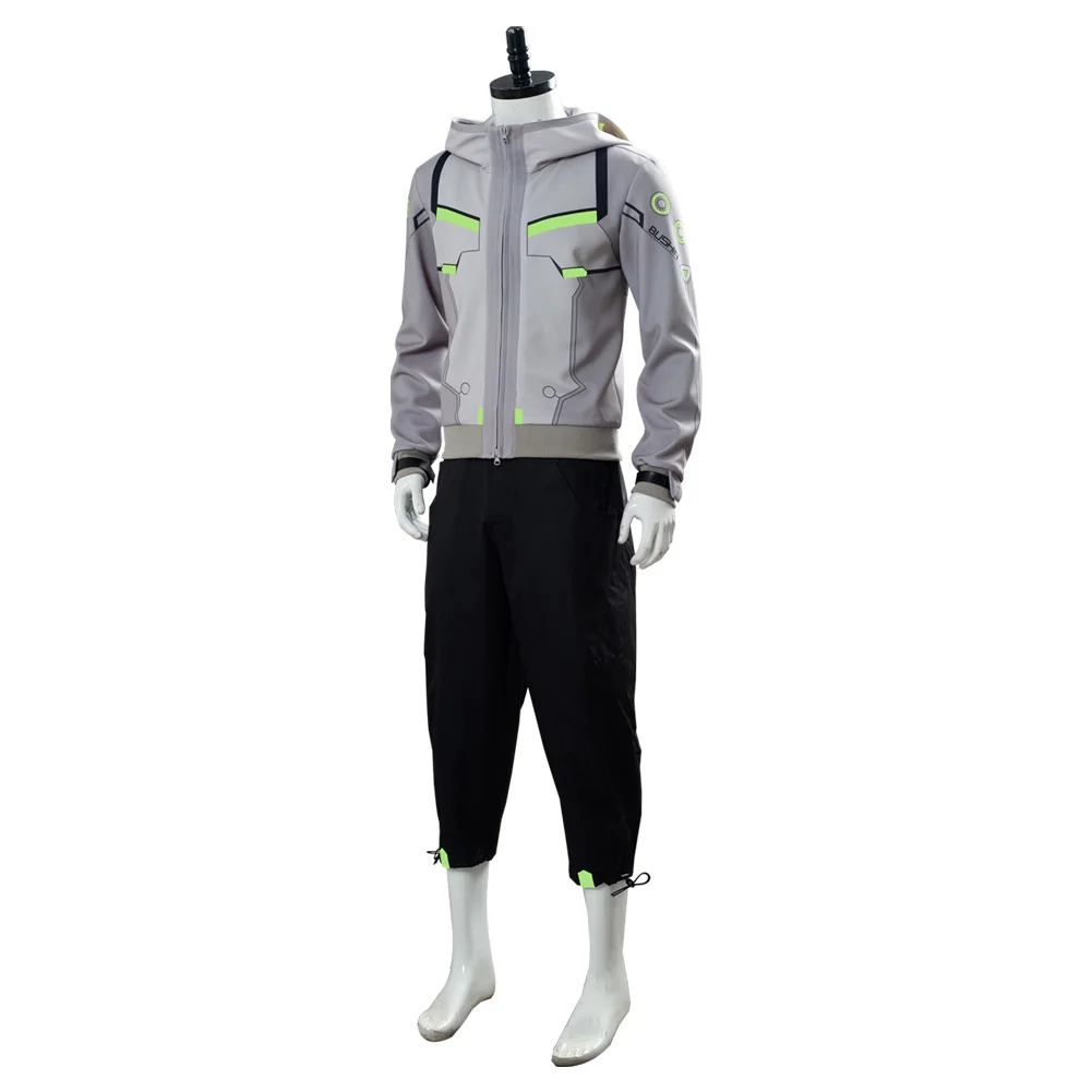 OW 2 Cosplay Shimada Genji Costume Uniform Hoodie Daily Wear Suit Halloween Carnival | Тематическая одежда и униформа