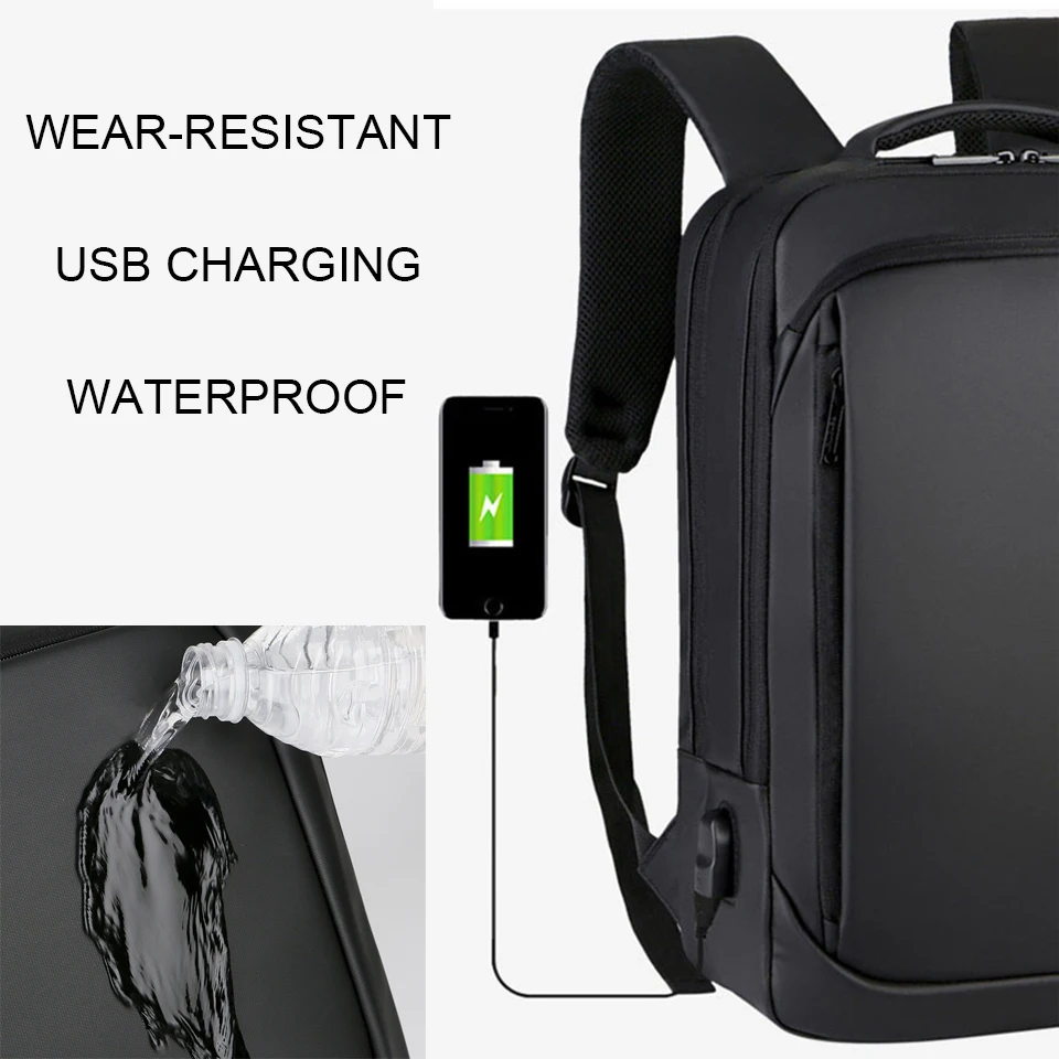 Мужской рюкзак для ноутбука 14 15 6 дюймов с USB зарядкой|Мужские рюкзаки| |