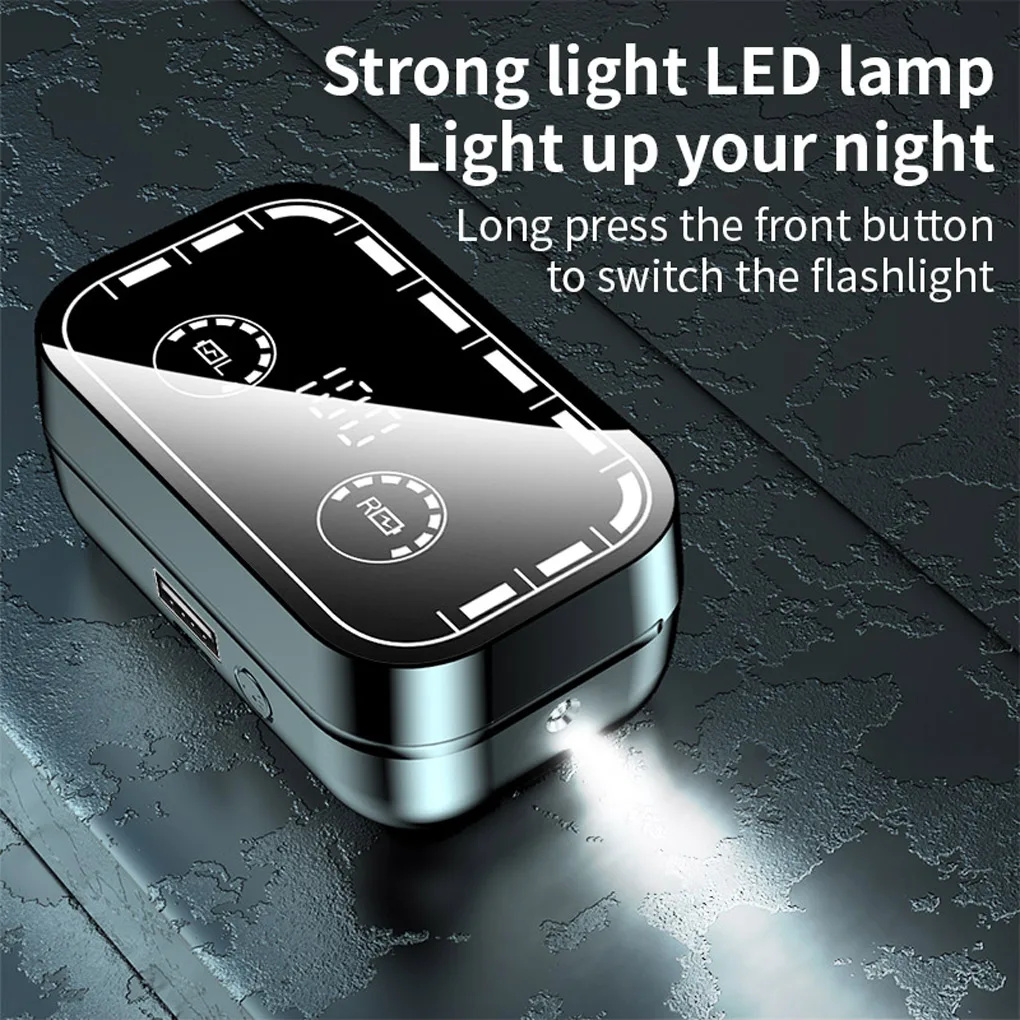 

T16 Wireless Bluetooth Headset Sports In-ear LED Mirror Digital Display Noise Reduction High-value Tws for Apple Vivo Huawei Opp