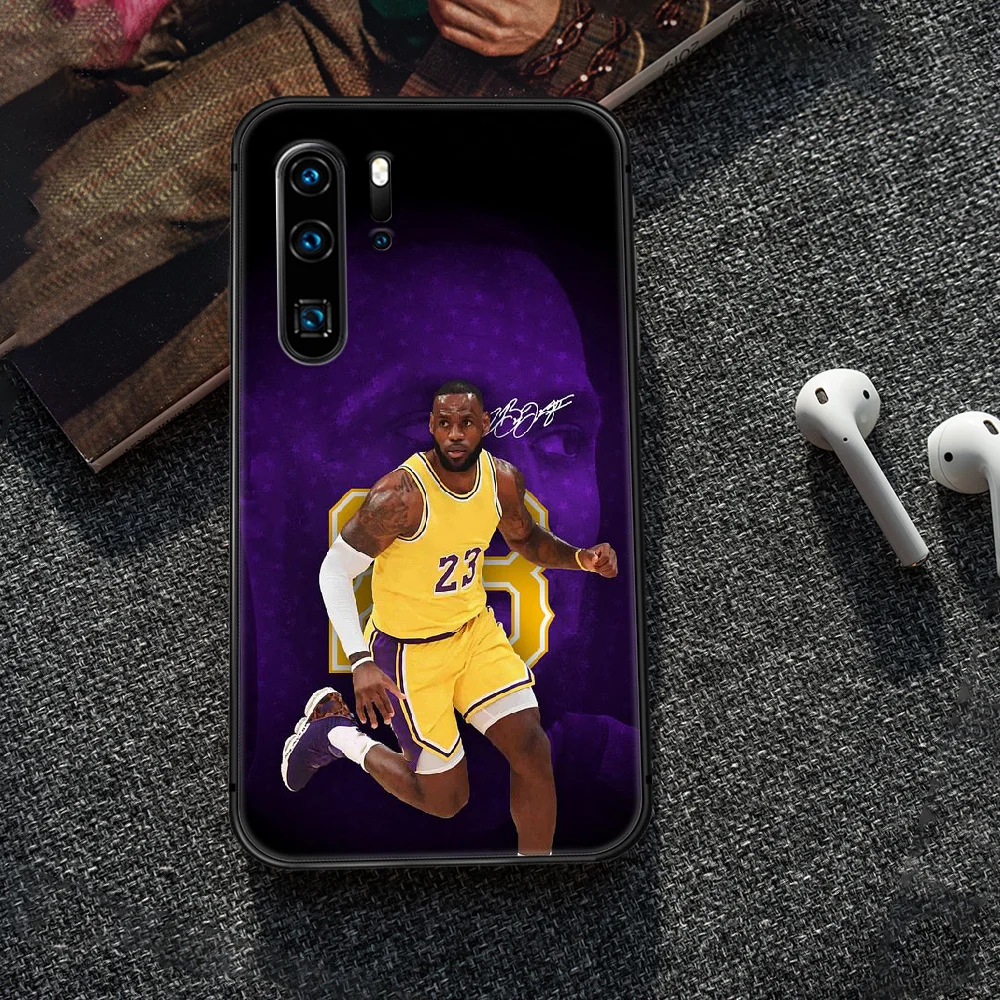 

james basketball star 23 Phone Case For Huawei P Mate 10 20 30 40 Lite Pro smart Z 2019 nova 5t black Waterproof Tpu Bumper 3D