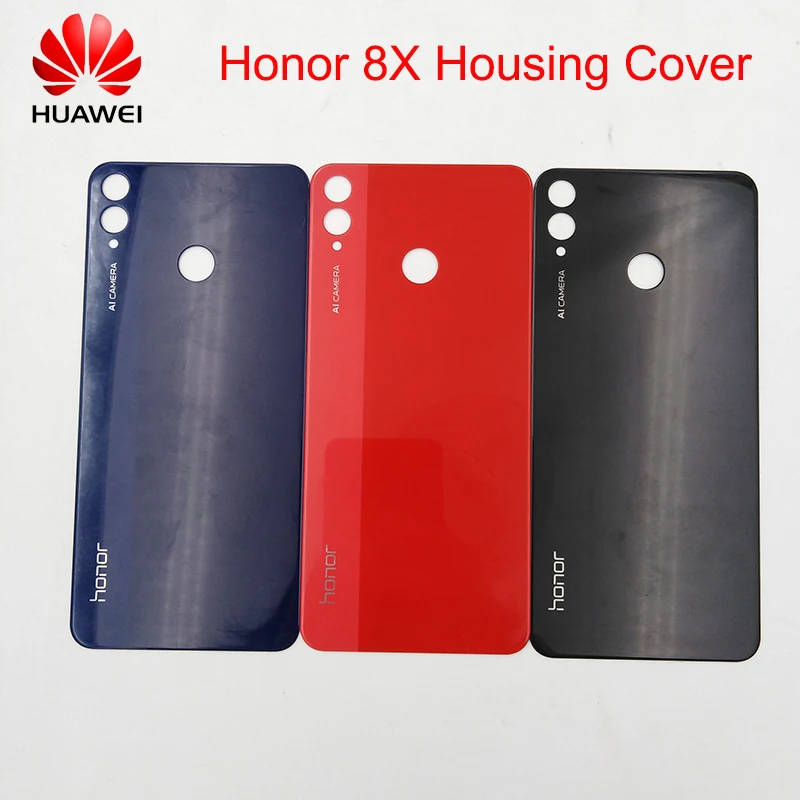 

Задняя крышка батарейного отсека Huawei Honor 8X, 3D стеклянная панель, дверной корпус, запасные части для Honor 8 X с клейкой наклейкой