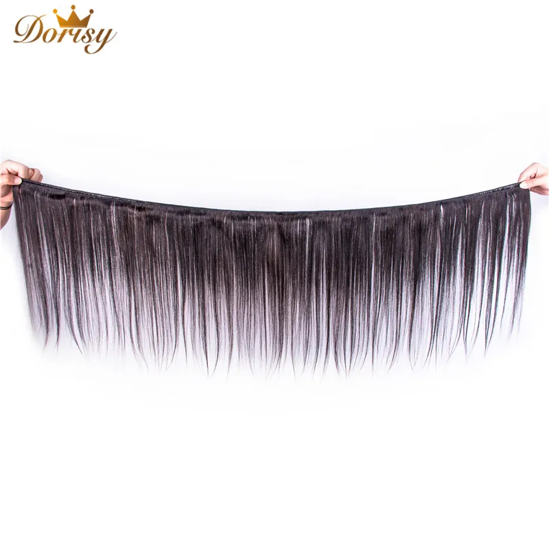 Бразильские прямые волосы пучки с фронтальной человеческие закрытием 10-24 дюймов