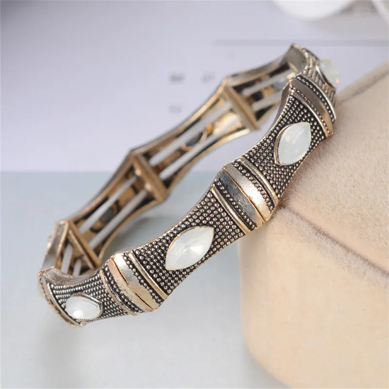 Браслеты из старинного сплава и ювелирные женские браслеты шарм камень дерево