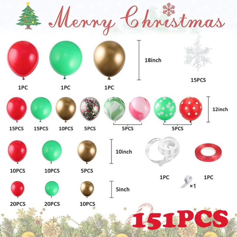 Copo de nieve falso, decoraci&oacute;n de Feliz Navidad, globo de Navidad, arco, Kit de copo de nieve, globo de l&aacute;tex, decoraci&oacute;n para fiesta de a&ntilde;o nuevo y Navidad-5