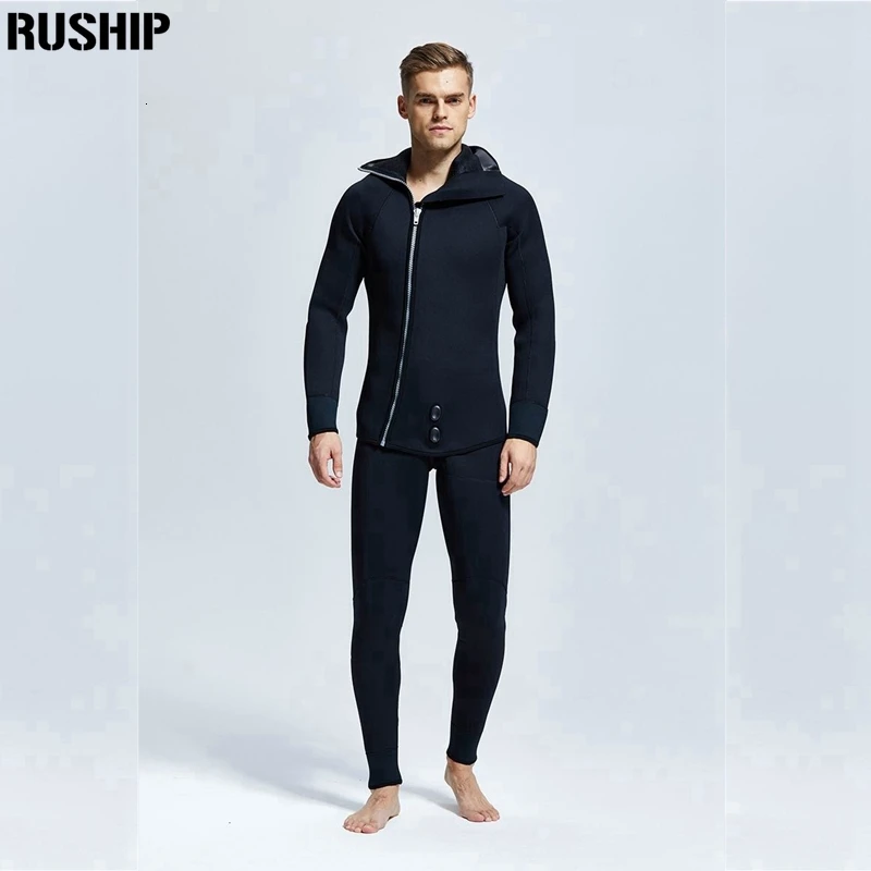Профессиональный толстый неопреновый гидрокостюм 5 мм 7 зимний теплый костюм из