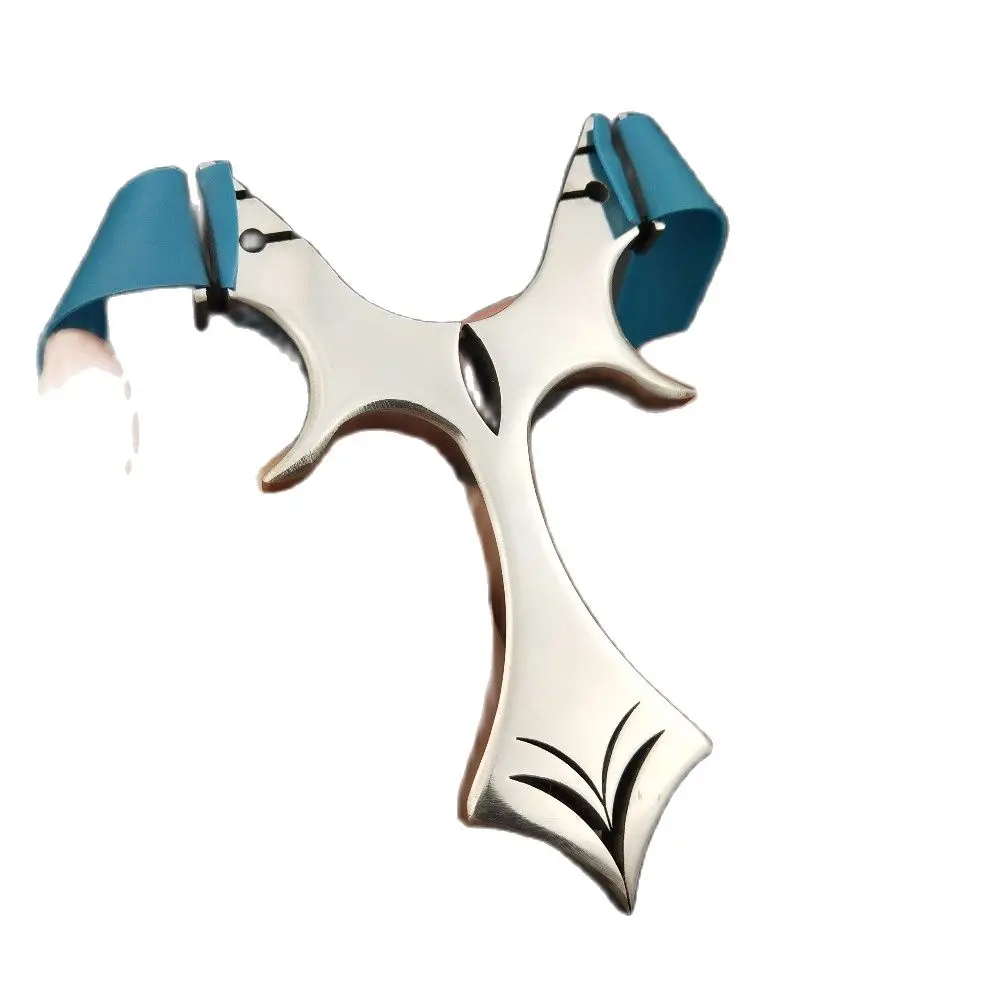 Новая Мощная охотничья рыболовная Рогатка из нержавеющей стали с резиновой