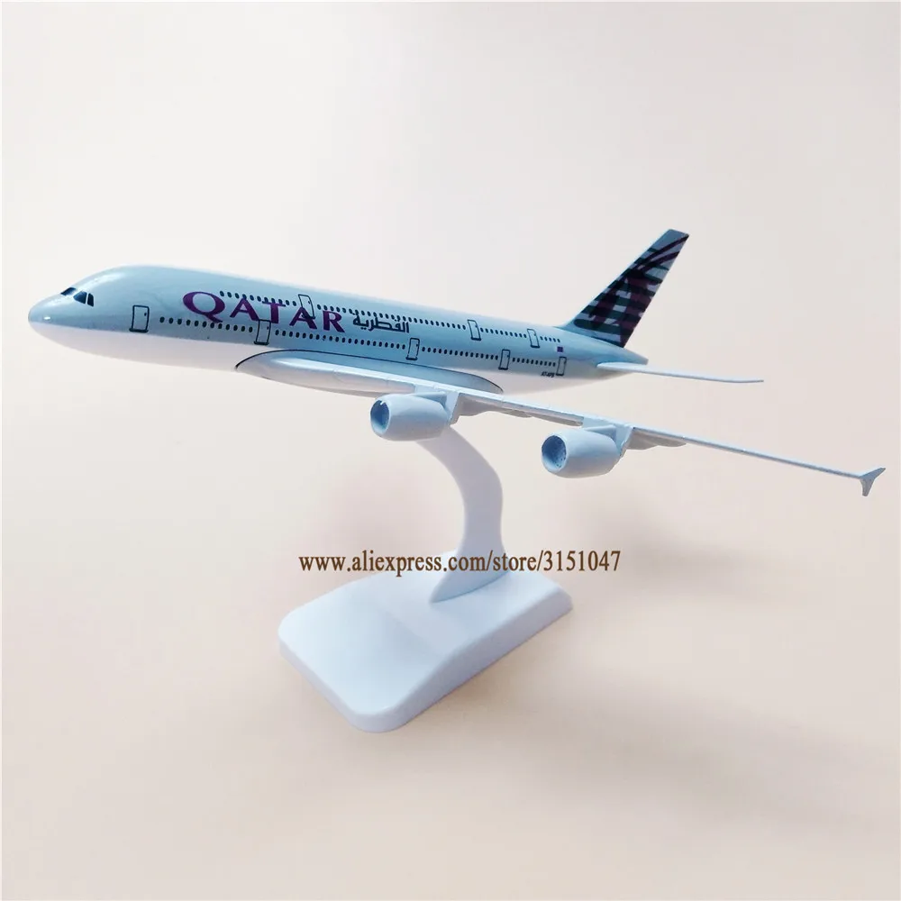 Модель самолета из металлического сплава A380 20 см | Игрушки и хобби