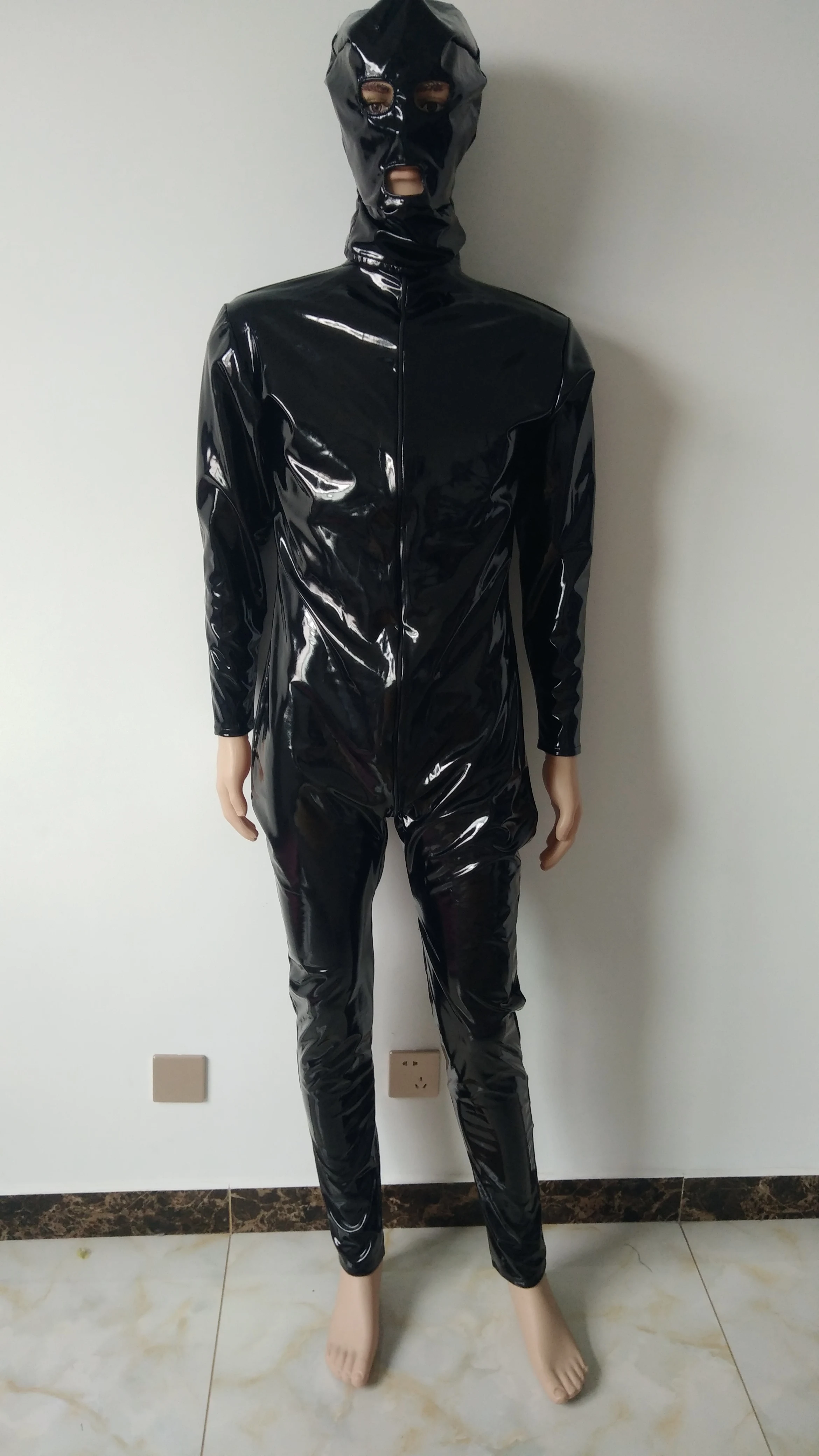 Боди из искусственной кожи для мужчин и женщин комбинезон косплея ПВХ Клубная