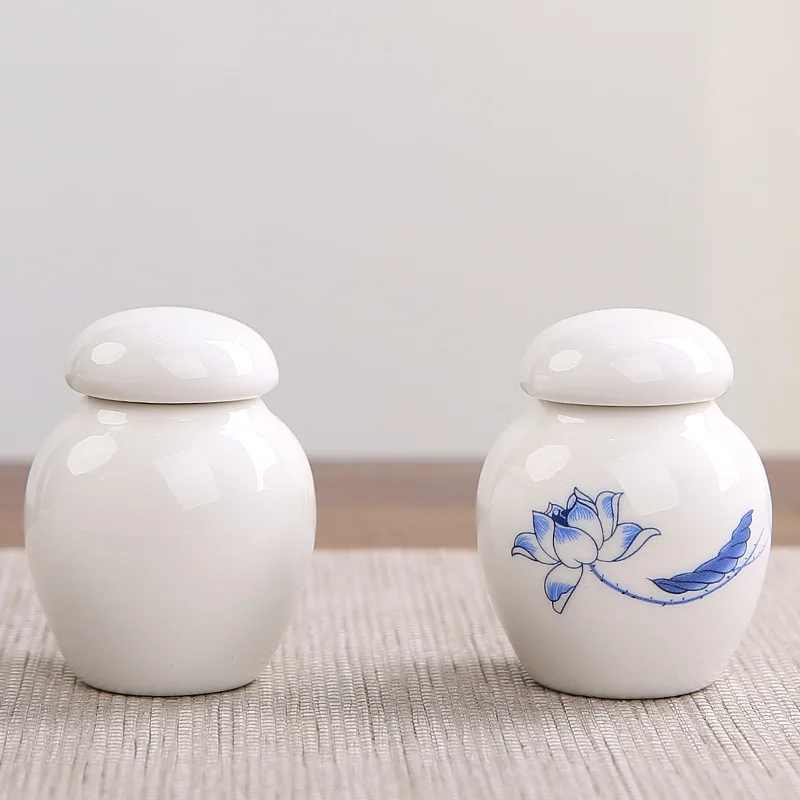 6 узоров компактный керамический контейнер для чая таблеток портативная