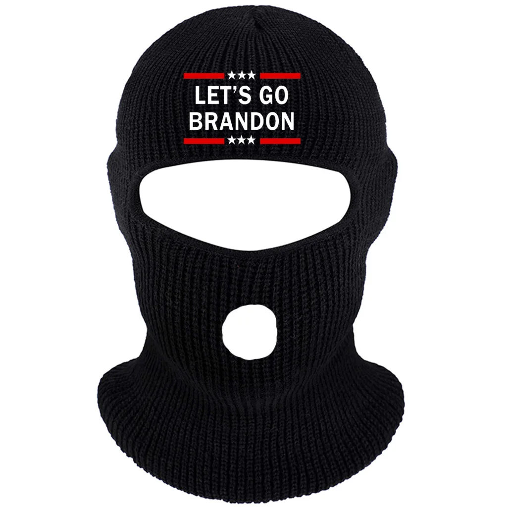 

3 Hole Winter Fleece Warmer Balaclava Cap,Brandon Double-layer Knitted Warm Ski Hat , Full Face Mask Cover Ski Beanies Men Women