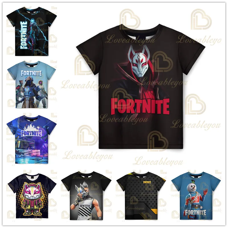 

Fortnites Oversized T-shirt 3D Digital Printed Short Sleeve Battle Royale Game Cartoon Graphic Harajuku Adult Kid Clothes