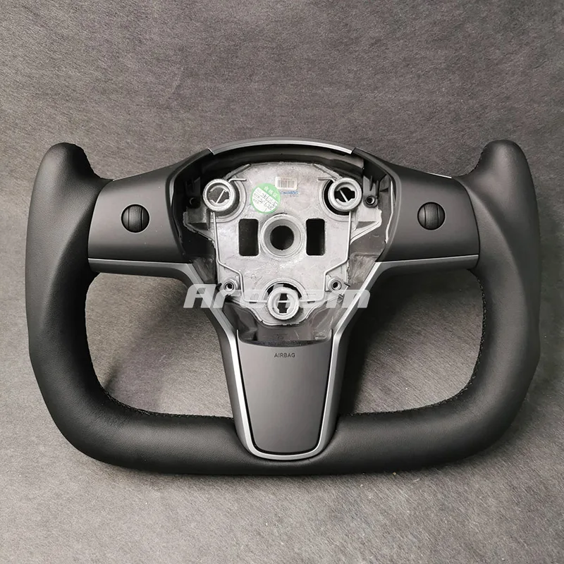 Aroham Yoke руль полностью черный кожаный для Tesla модель 3 Y 2017 2018 2019 2020 2021 | Автомобили и
