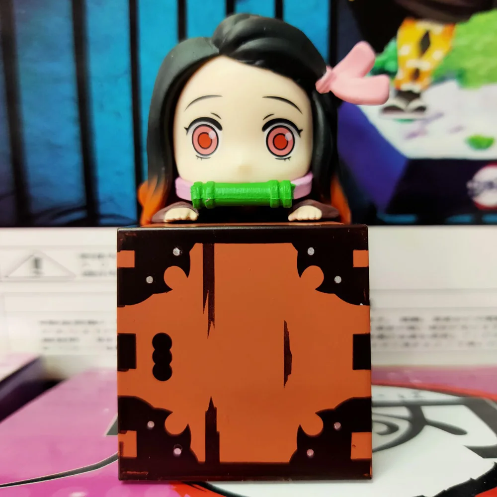 Demon Slayer Tanjirou Nezuko Zenitsu Q Ver. Аниме экшн-фигурки игрушки Kimetsu no Yaiba аниме ПВХ статуэтка