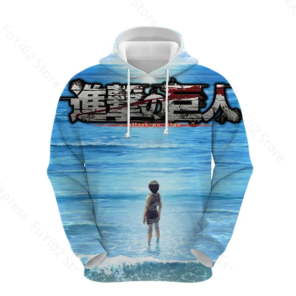 

3D Printing Hoodies Attack on Titan Newest Hoodie Japan's Second Element Long Cool Pullover Unisex Tops Sell Popular Hoodies