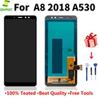 OLED-дисплей для Samsung Galaxy A8 2018, A530, A530F, A530FD, A530FDS, сенсорный экран, дигитайзер в сборе, Замена для Samsung A530