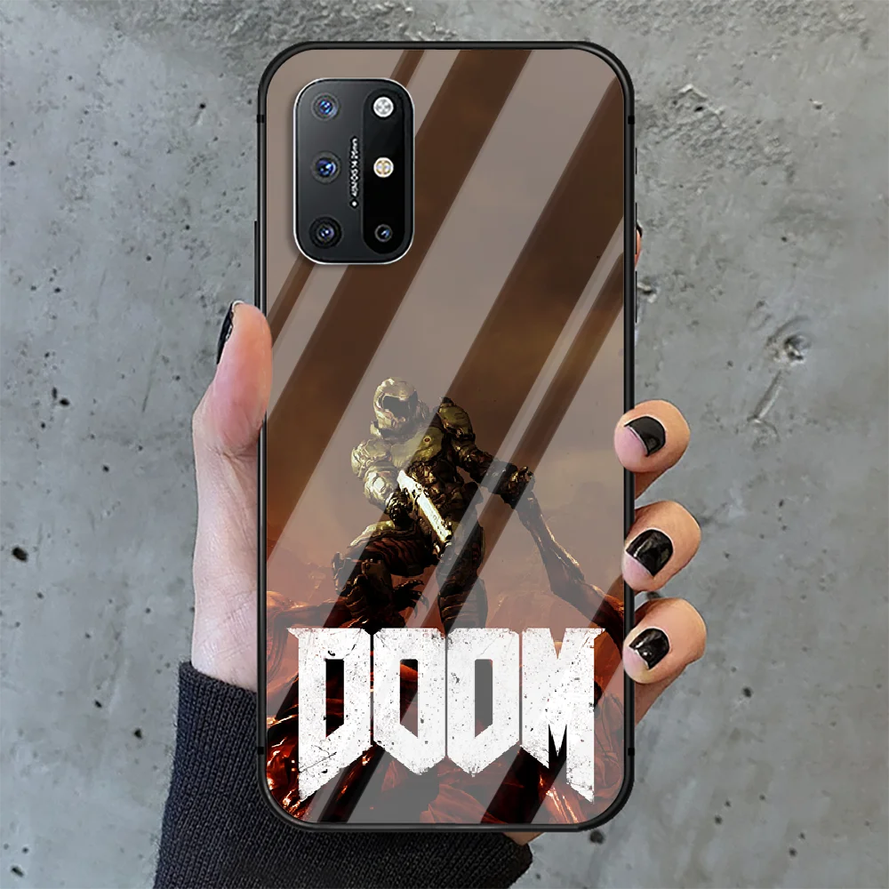 

Doom Phone Tempered Glass Case Cover For Oneplus 5 6 7 8 9 Nord T Pro Soft Black Coque Etui