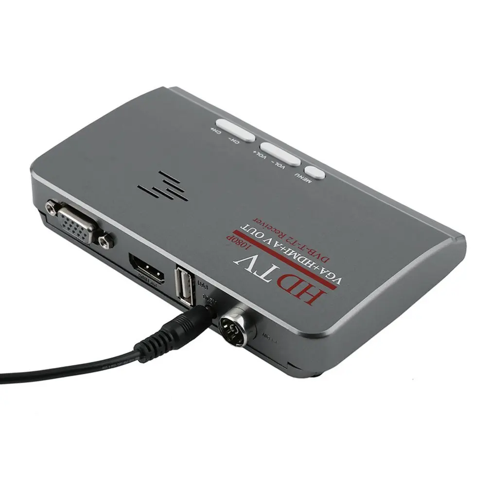 Digital HDMI 1080P DVB-T2 TV Box VGA AV CVBS Tuner Receiver with Remote Control HD |