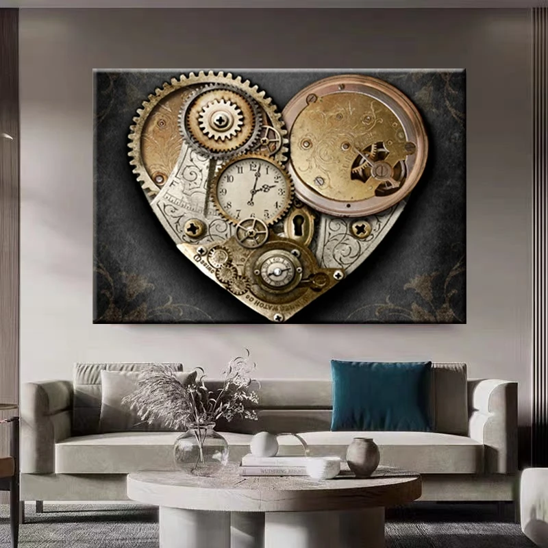 

Diamond Painting Love Gear False Clock Series Full Square/Round Drill Embroidery Cross Stitch Kits 5D DIY Rhinestone Home Decor