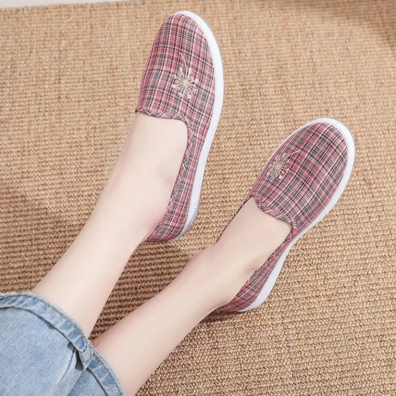 

Женские туфли на плоской подошве Old Beijing, удобные повседневные туфли на мягкой подошве, для осени, 2021