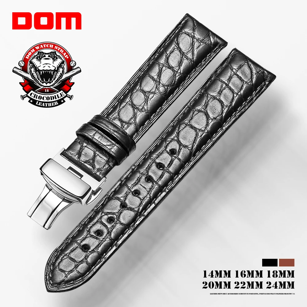 DOM ремешок для часов из натуральной крокодиловой кожи браслеты пояса часы