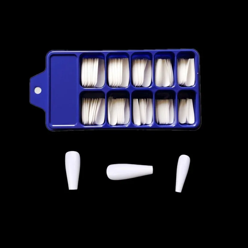 Накладные ногти для женщин 100 шт. белый/прозрачный/натуральный гроб инструменты