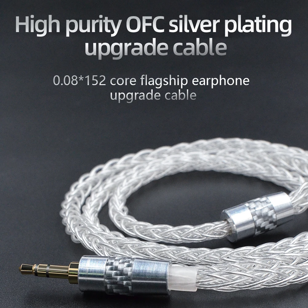 Посеребренные Медь Плетеный замены кабель 2-контактный 0 75 мм наушники