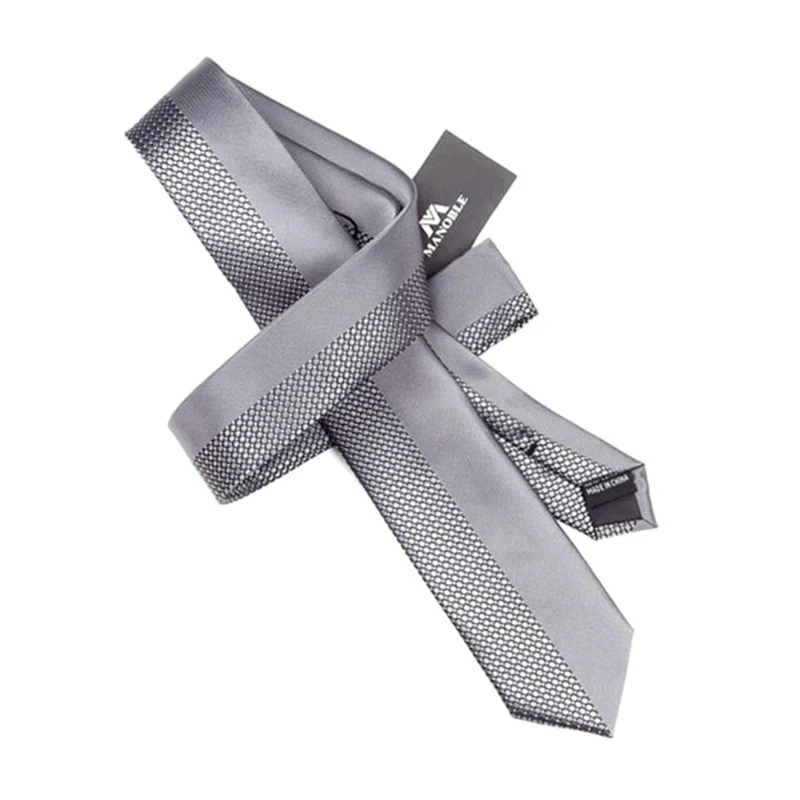 Новинка 2020, мужские деловые жаккардовые галстуки, тканые повседневные тонкие галстуки 6 см для мужчин, Серебряные Элегантные галстуки, мужс... от AliExpress WW