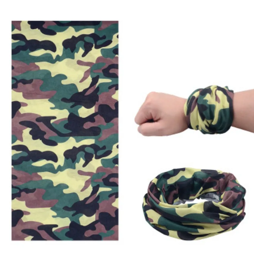 Camouflage Ветрозащитный велосипедный шарф с защитой от ультрафиолета, маска для лица, для альпинизма, пешего туризма, катания на лыжах, рыбалки, головной убор, бандана, шарфы для шеи, обертывания - Цвет: Camouflage
