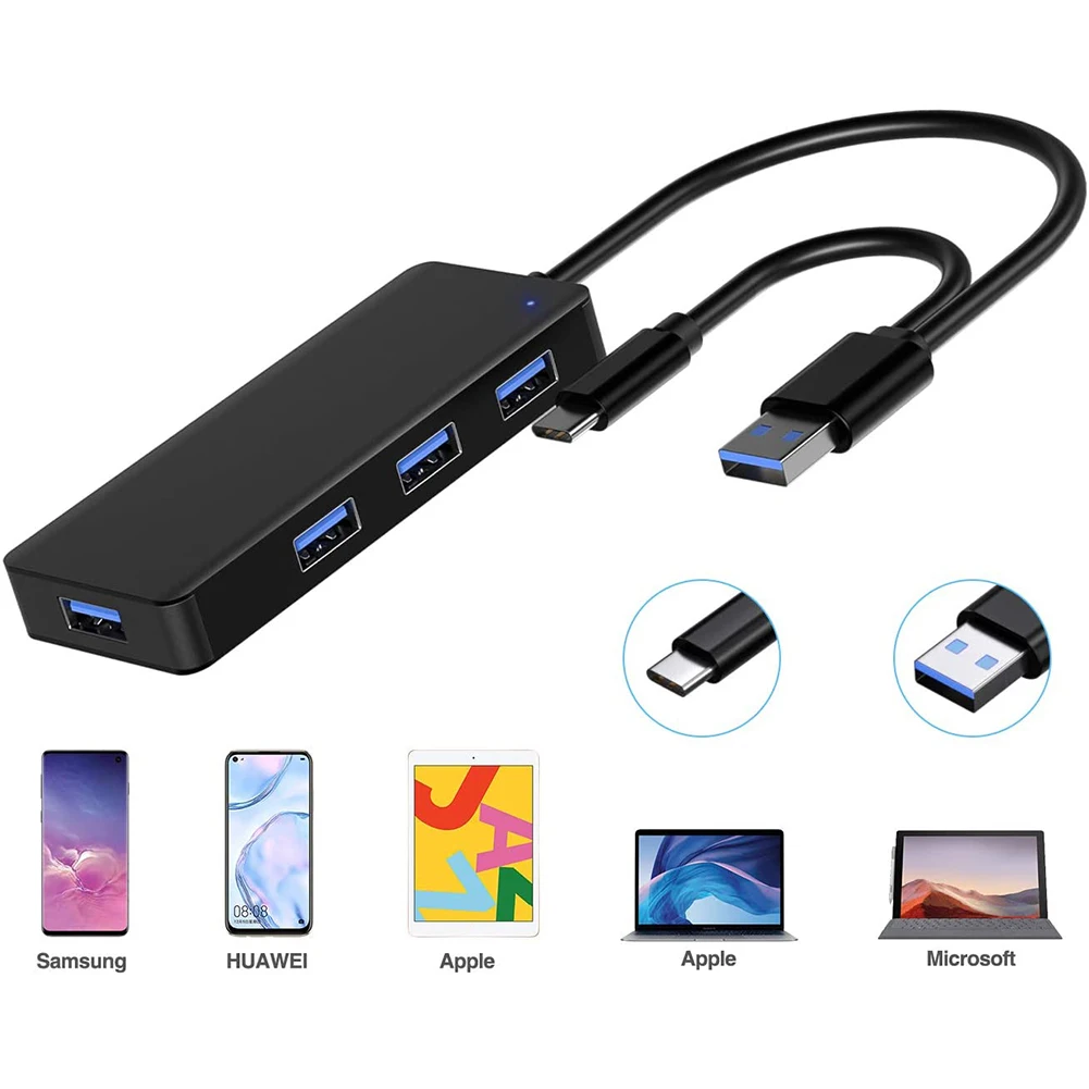 4 портовый концентратор usb c тип