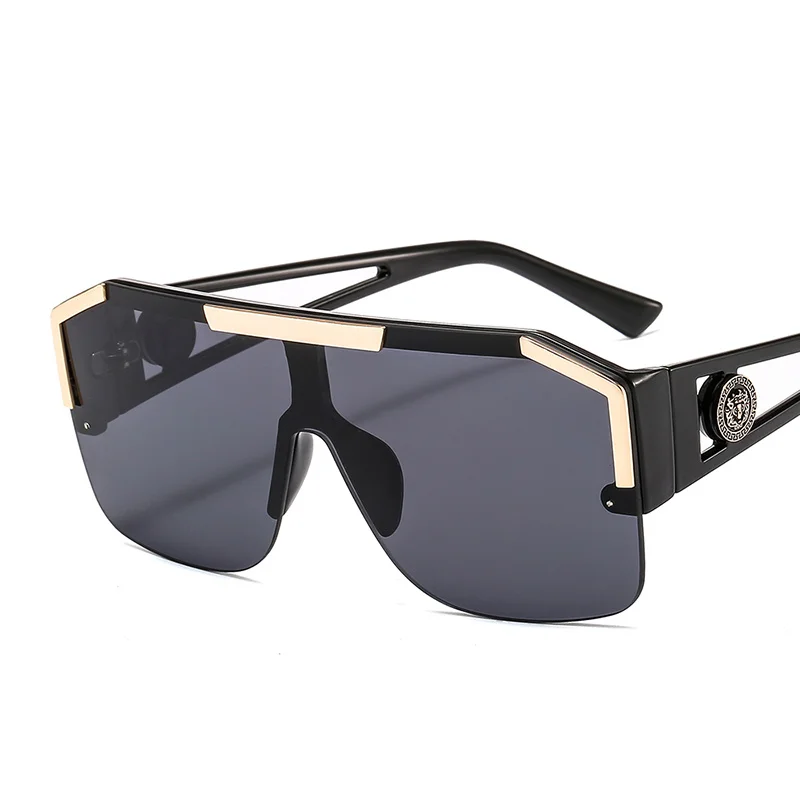 

2020 New Shield Sunglasses Men Women Fashion Color Lens Alloy Frame High Quality Rectangle Brand Designer Sunglasses