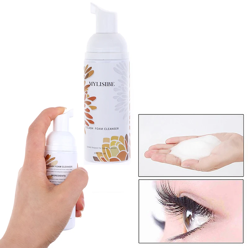 

Высококачественный 60 мл шампунь для ресниц, мягкое очищение ресниц/наращивание ресниц, пенопласт для наращивания ресниц