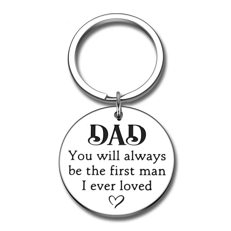

Fathers Day Gifts for Step Dad Keychain Gift for New Dad You Will Always Be The First Man I Ever Loved Wedding Gifts for Father