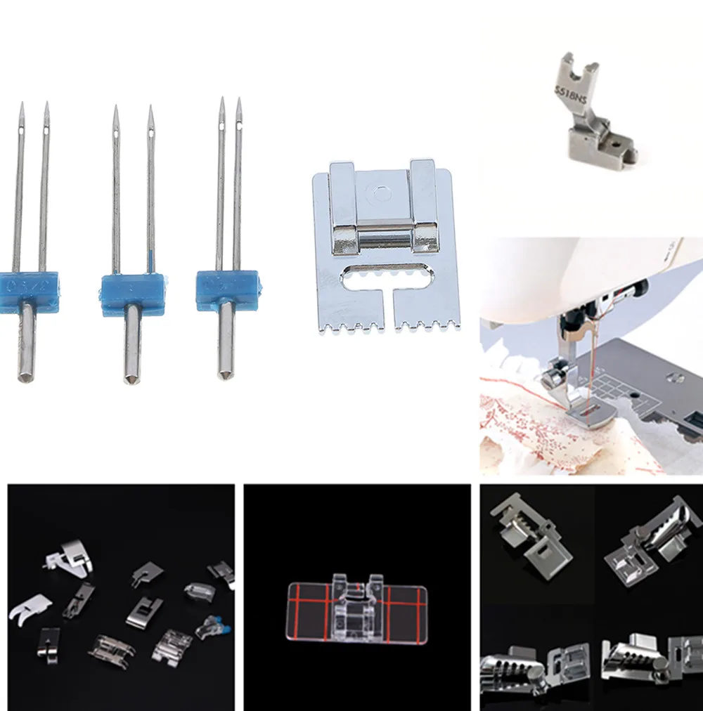 

Domestic Sewing Machine Accessories Presser Foot Feet Kit Set Hem Foot Spare Parts For Brother Singer Janome