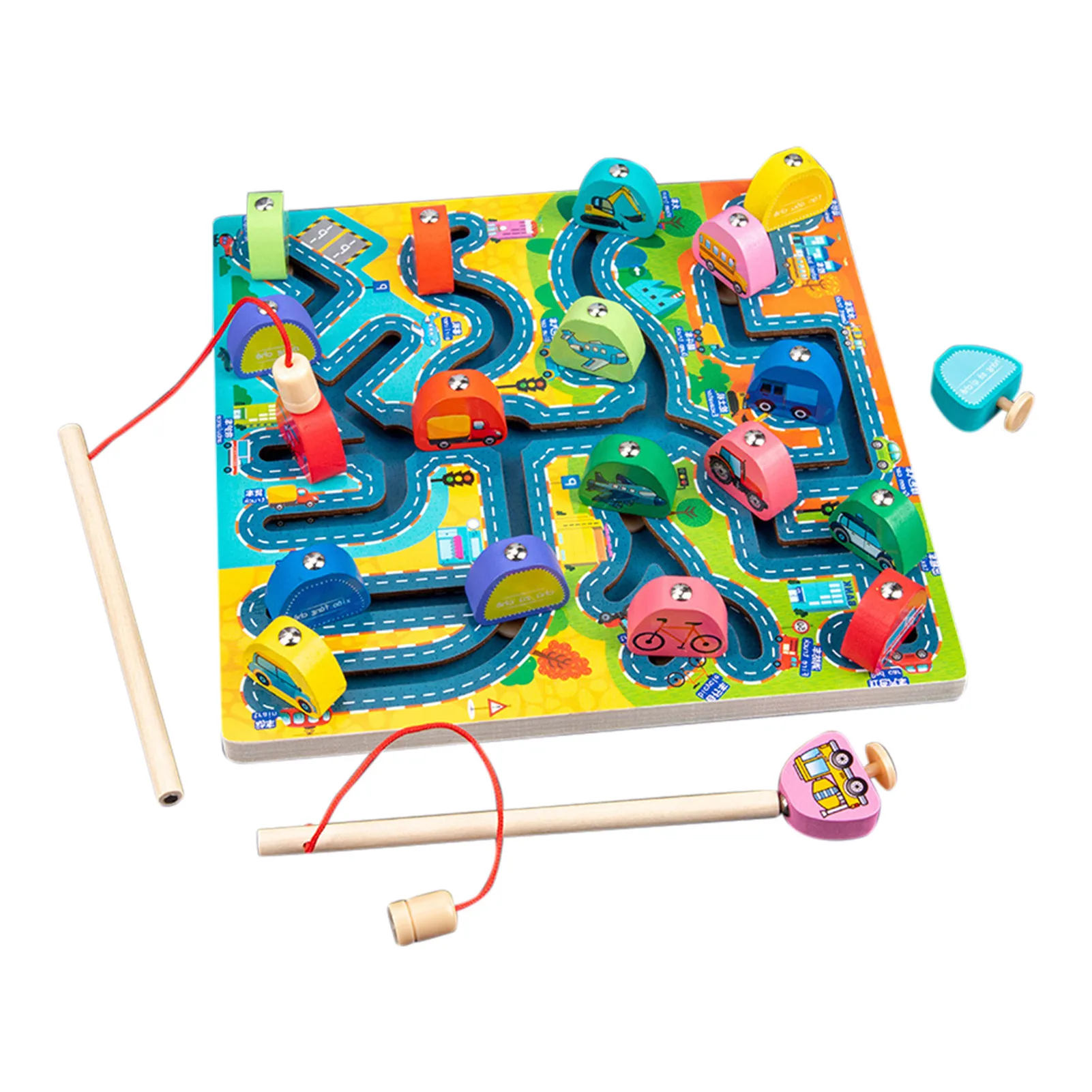 

Children Montessori Wooden Toy Alphabet Puzzle Magnetic Fishing Game Clip Catch Forest Animal Toys Kids Baby Educational Toy