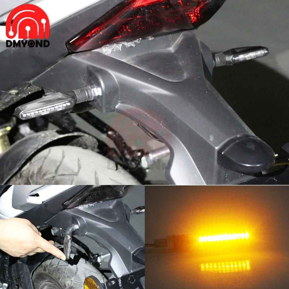 2 шт./лот линейный светодиодный задний фонарь для мотоцикла поворотный сигнал