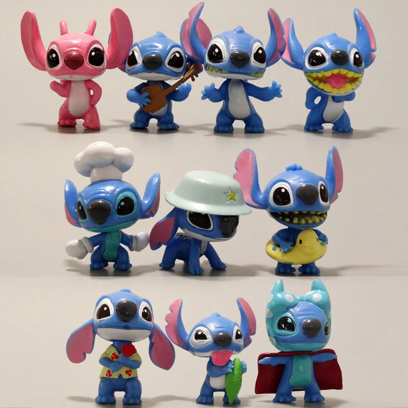 

Disney, Лило и Ститч, украшение для торта, милая фигурка, статуэтка, модель игрушки, детский подарок, товары Вечерние