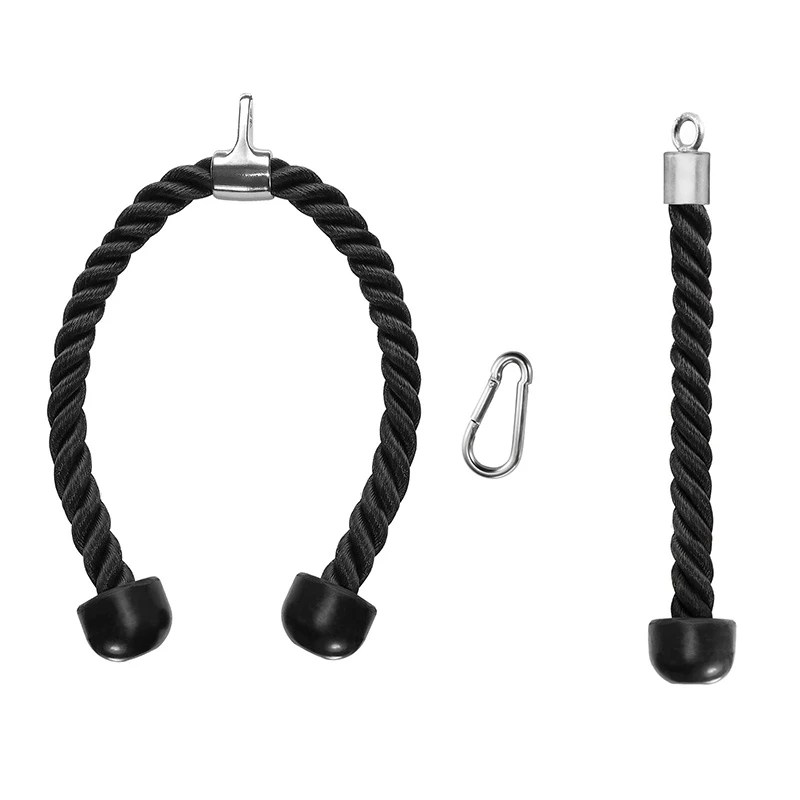 

Tricep Rope Push Pull Down Cord Set for Bodybuilding Exercise Gym Workout for Home or Gym Use Fitness Body Equipment