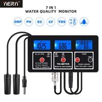 7 in 1 ph ec tds temp orp cf meter multi parameter water quality monitor online acidometer useu plug for aquarium swimming pool